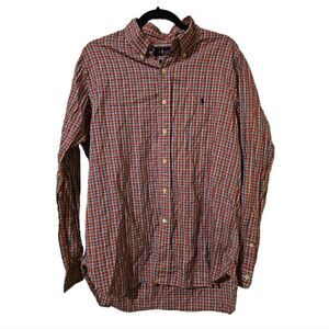 RALPH LAUREN Mens Plaid Cotton Button‎ Down Shirt - Size Large